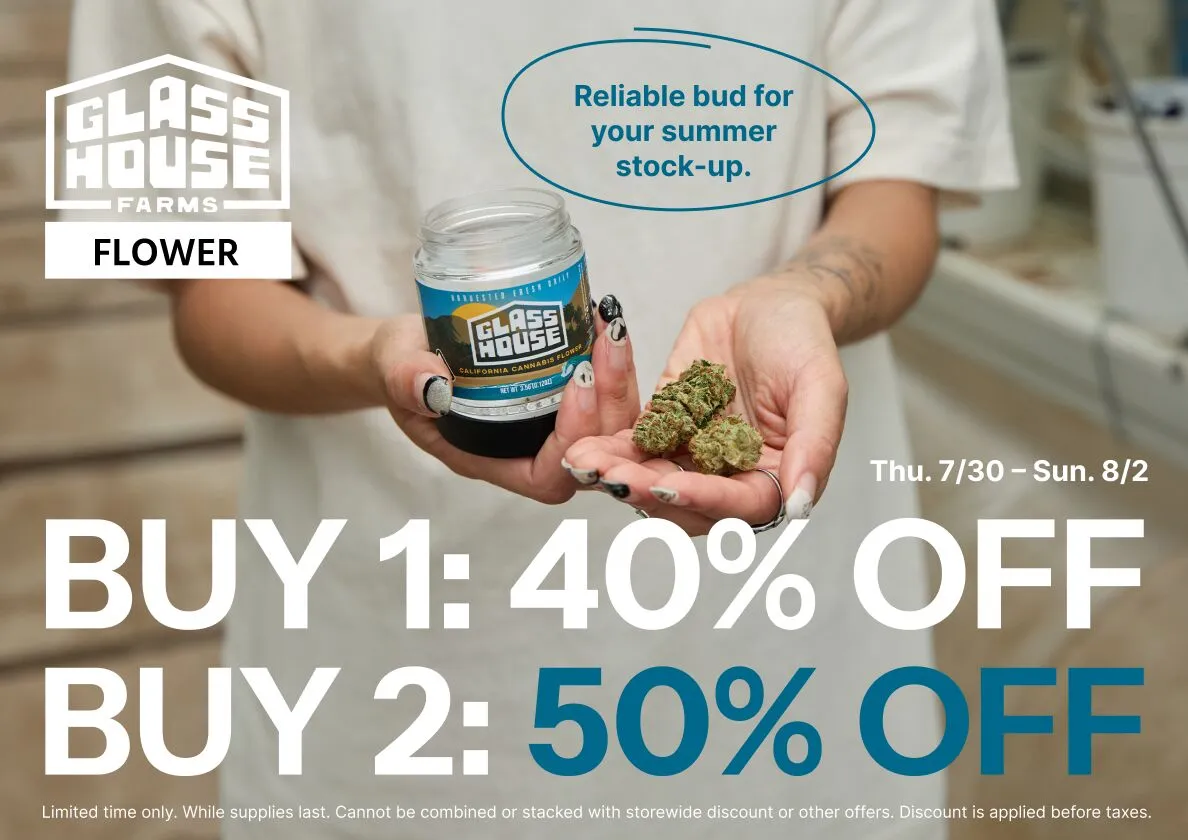 50% Off Glass House Farms Flower