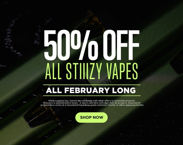 50% Off STIIIZY Vapes Feb