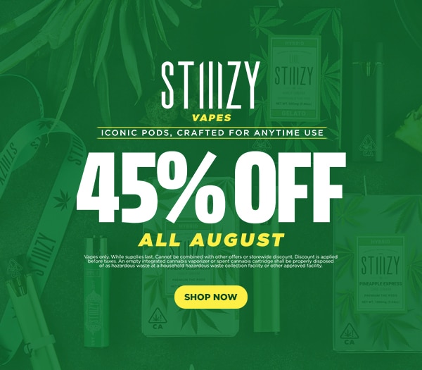45% Off STIIIZY Vapes Aug