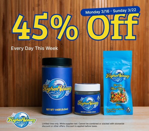 45% Off Higher Wavez AIO & Flower