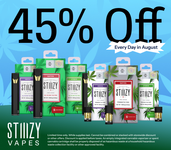 45% Off STIIIZY Vapes