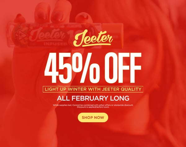 45% Off Jeeter Feb