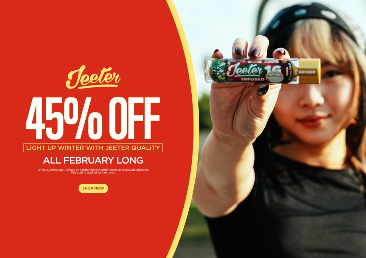 45% Off Jeeter Feb