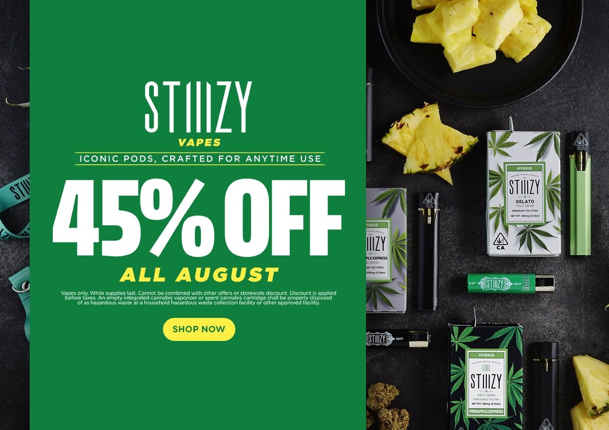 45% Off STIIIZY Vapes Aug