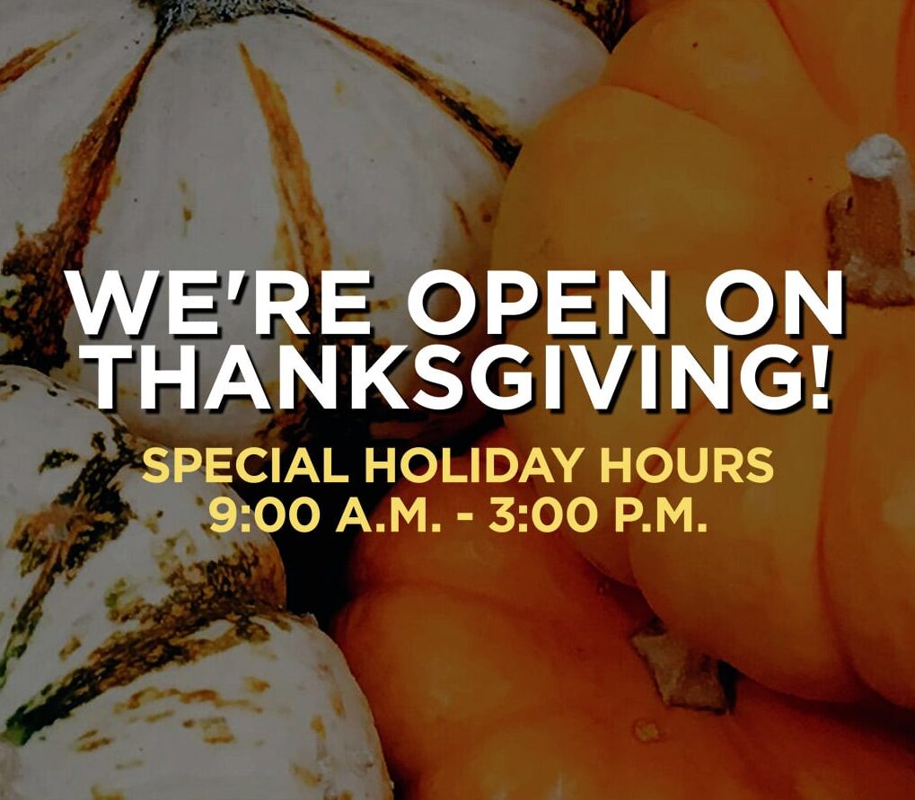 Pottery Thanksgiving Hours