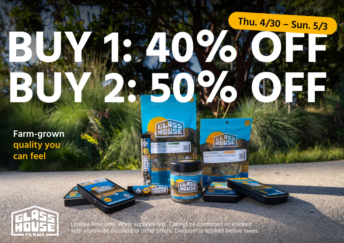 50% Off Glass House Farms Products